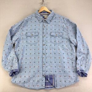 carbon 2 cobalt Shirt Mens XL Blue Thick Cotton Beach Surf Skater Oversized Soft